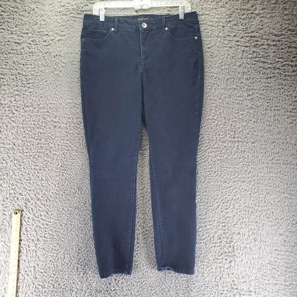 Nine West Jeans Womens Size 10 Blue Cigarette Fit Skinny Leg Stretch Denim - Picture 1 of 11